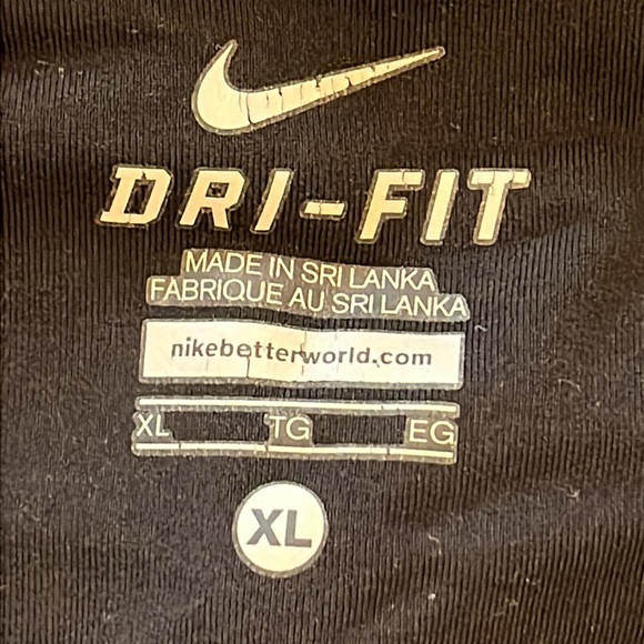 NIKE Dri fit exercise pants leggings Sz XL black & gray - Picture 7 of 7